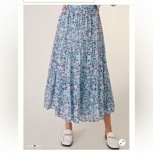 BANJANAN x ANTHROPOLOGIE | floral midi skirt